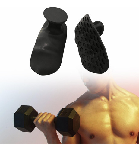 2x Agarres De Levantamiento De Pesas Almohadillas Negro