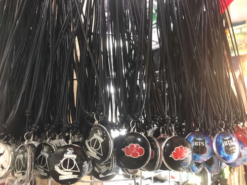 Colar Geek Anime Brilha Escuro Bts Harry Potter 20 Atacado Cor Preto