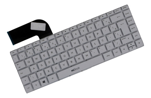 Teclado Para Hp Pavilion Compatível Com 2b-08503q100 Com Ç Cor Branco Idioma Português Brasil