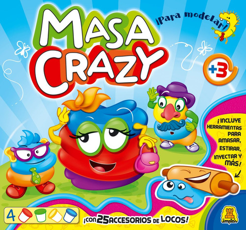 Masa Crazy Para Modelar Implas Mi Cielo Azul