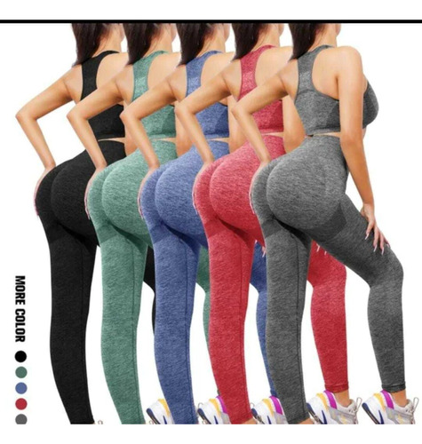 Calza Pushup Frunce Deportiva Sin Costura Seamless Importada