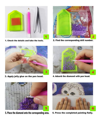Imagen 7 de 7 de Kits De Pintura De Diamante 5d Diseño 30x40 Cms