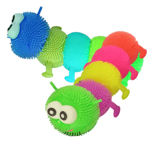 Muñecos X2 Gusanos  Popit  Squishies Luces Niños Bebe 20cm