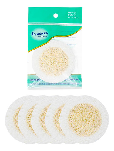 Frotash Esponja Facial Natural Para Limpieza Diaria, Exfolia