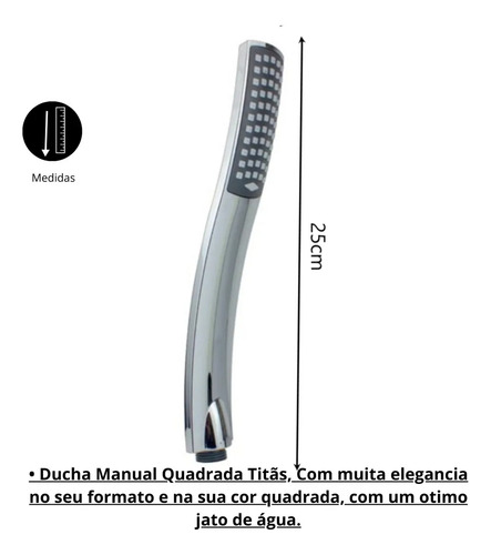 Chuveiro Completo Ducha 20x20 Inox C/desviador Chuveirinho