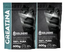 Creatina Soldiers Nutrition em pó Sem sabor 1kg Natural / Sem Sabor - Foto oficial e menor preço
