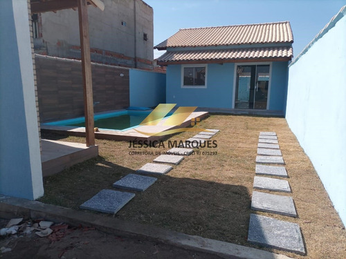Imagem 5 de 13 de 120-2 Casa Com 2 Quartos, Piscina E Área Gourmet Em Unamar