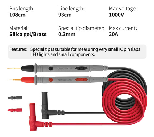 Kit De Cables De Prueba, Material De Silicona Resistente A A