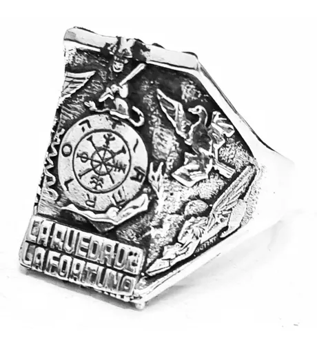 comprar Anillo Carta Tarot Rueda Fortuna Plata 2 X 1,5 Cm Art 1427