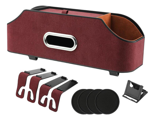 Reposacabezas Del Automóvil Caja De Almacenamiento Del Rojo