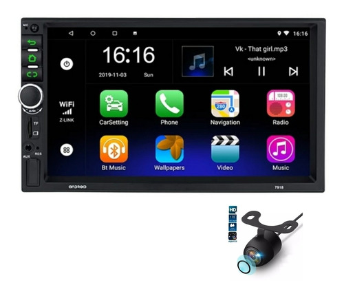 Radio Multimedia Android 7 Wifi-gps Y Cámara De Reversa