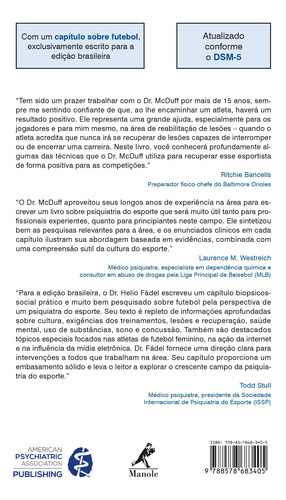 Psiquiatria do esporte: Estratégias para qualidade de vida e desempenho máximo, de Mcduff, David R.. Editorial Editora Manole Saúde, capa mole em português, 2018