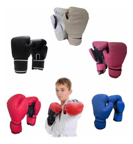 Guantes Boxeo Niños Junior 6 Oz  Sintetico Nacional