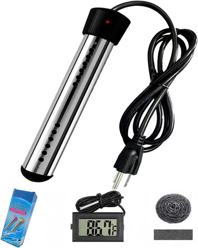 Calentador De Agua Haster Portátil, 1500w Negro