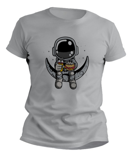 Remera Astronauta Con Torta Blanca Infantil Estampada - 0899