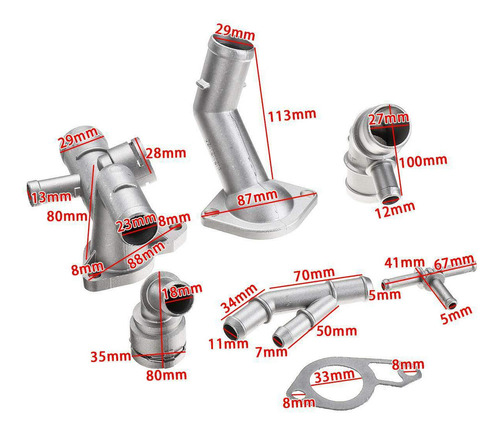 Conector De Aluminio Para Manguera De Refrigeración Del Moto