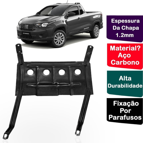 Protetor Carter Peito De Aço Fiat Strada 2020 2021