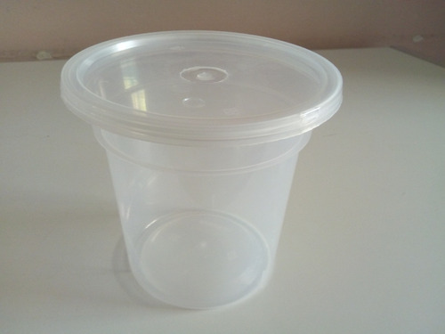 Tinas Envase Plásticos Con Tapas 7, 16, 23, 24 Onzas 