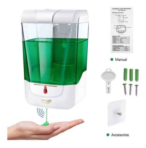Imagen 8 de 8 de Dispensador Automático De Jabón De Gel Antibacteriano De 700