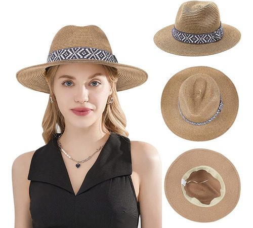 Sombrero Fedora De Paja Sombreros De Vaquero Del Oeste Para 