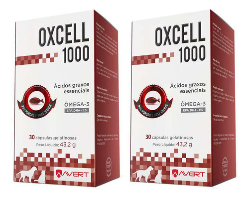 Suplemento Avert Oxcell 1000 - Kit 2 Unidades