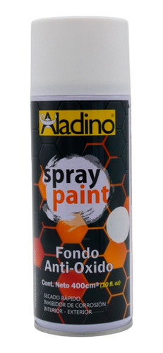 Pintura Spray Fondo Antióxido Aladino 400cc Blanco