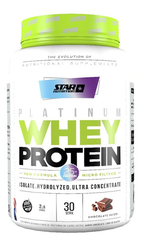 Premium Whey Protein Star Nutrition 1kg Concentrada Suero 