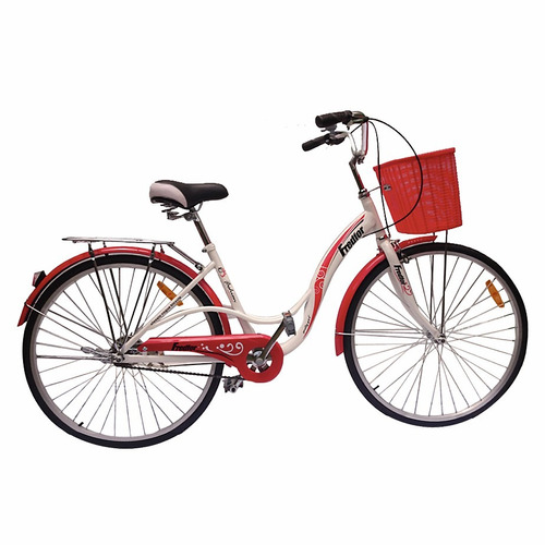 Bicicleta Urbana Playera Fredfor Fashion Rojo