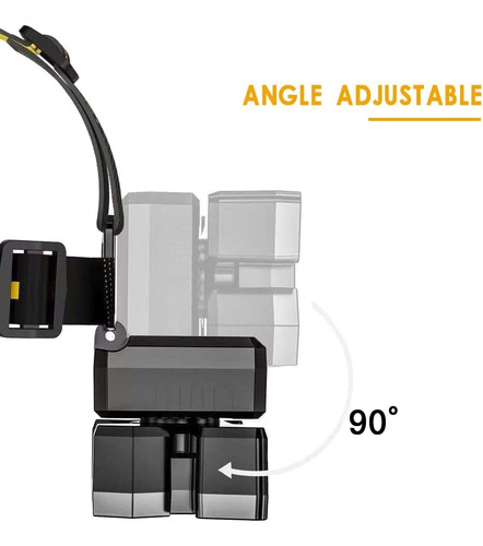 Lámpara De Cabeza Minera Recargable 5 Focos Leds De Linterna