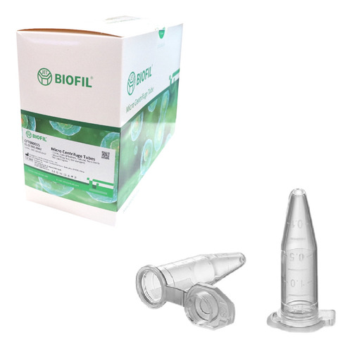 Tubo De Microcentrífuga De 1.5 Ml Bolsa 500 Piezas.