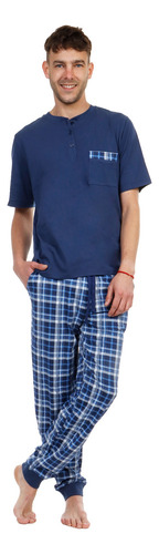 Pijama Hombre Tejido De Punto Algodón Super Suave Mc/pl Jm5