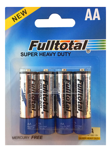 4 Pilas Doble Aa Super Heavy Duty Libres De Mercurio 1.5v