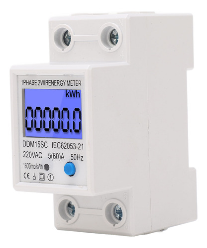 Medidor De Energía Lcd Digital Monofásico 2p De Uso De Elect