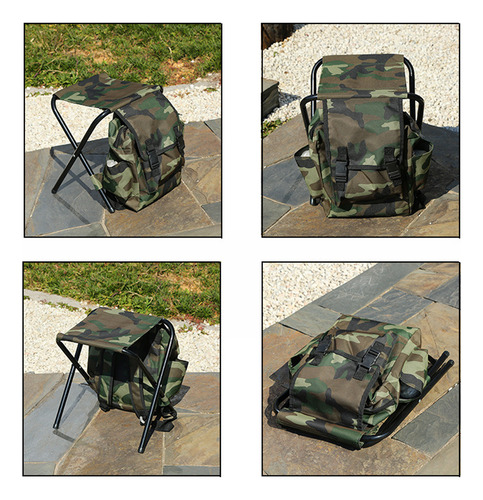 Banco Plegable Con Capacidad Para Mochila Y Taburete De Camp