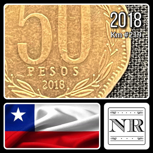 Chile - 50 Pesos - Año 2018 - Cobre - O'higgins - Km #219