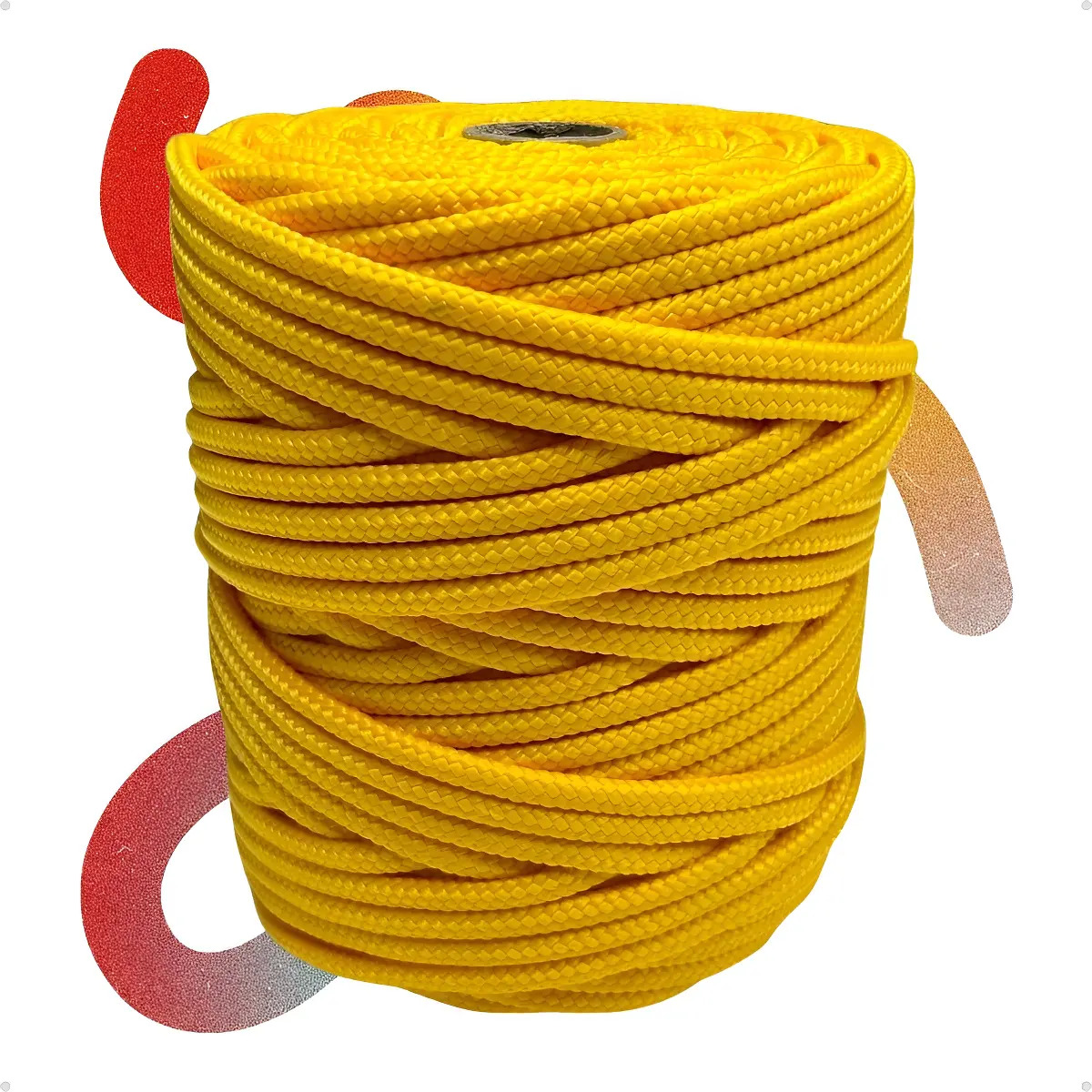 Corda Náutica De Polipropileno 5mm Rolo Com 140 Metros Cor Amarelo
