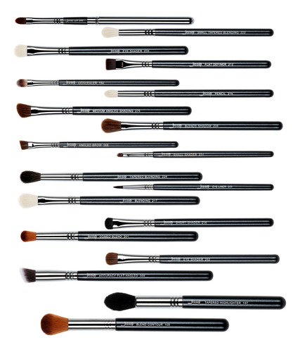 Jessup Brochas De Maquillaje Profesional Para Ojos 19 Pz Color Negro