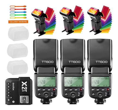Flash Godox Tt600 Gn60 Con Transmisor X2t-n Para Nikon