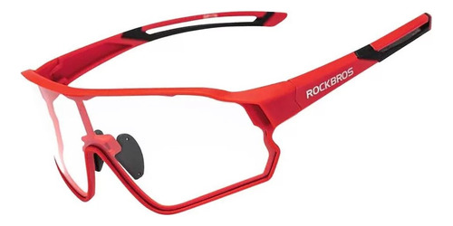 Óculos De Ciclismo Fotocromático Rockbros Eros Uv400 Cor Da Armação Vermelho Cor Da Lente Fotocromática