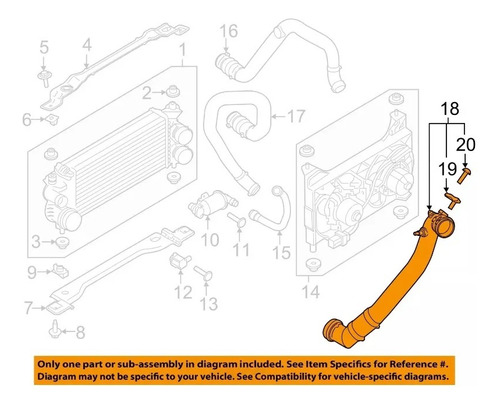 Manguera De Salida Del Intercooler Del Turbocompresor