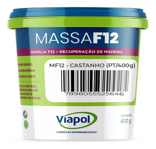 Massa F12 Viapol 400g Castanho/eucalipto