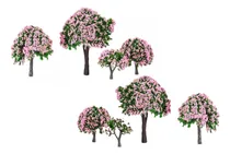 Comprar Set 8 Arboles Rosas Maqueta Vegetación Modelismo Escala