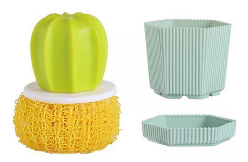 W 6 Juego De Cepillos Para Fregar Platos De Cactus, Cepillo