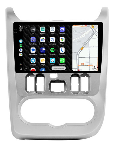 Multimidia Sandero 11/13 19p Octacore Android Carplay 4/64gb