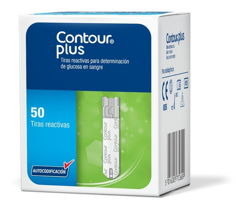 Contour Plus 50 Tiras Reactivas Para Glucómetro