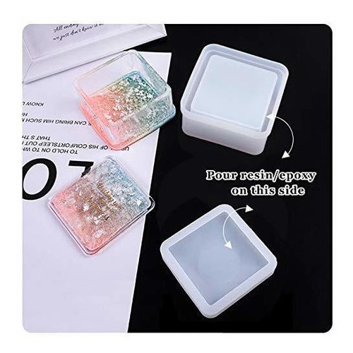 Caja De Moldes De Resina Para Joyas, Moldes Con Forma De Cor