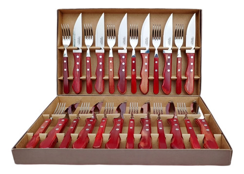 Set X24 Cubierto Churrasco Jumb Polywood Tramontina P/ Asado