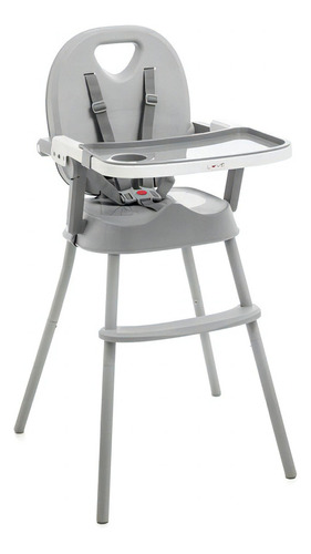 Silla De Comer Love Bebe Altura Regulable 3 En 1 Plegable Color Gris Liso