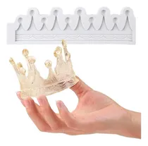 Comprar Molde De Fondant De Círculo 3d Corona Corona De Silicona De