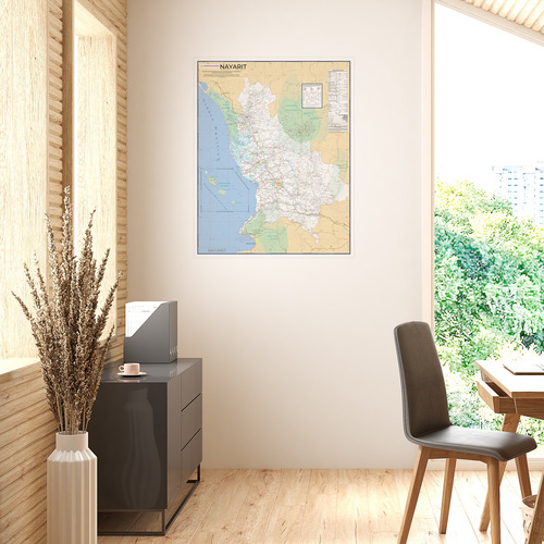 Mapa De Nayarit Grande 160x130 Para Pared